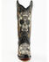 Corral Women's Floral Skull Embroidery & Studs Western Boots - Snip Toe, Black, hi-res