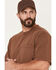 Image #2 - Hawx Men's Forge Solid Short Sleeve Pocket Work T-Shirt, Brown, hi-res
