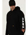 Image #2 - Hawx Men's Halstead Logo Sleeve Hooded Sweatshirt, Black, hi-res