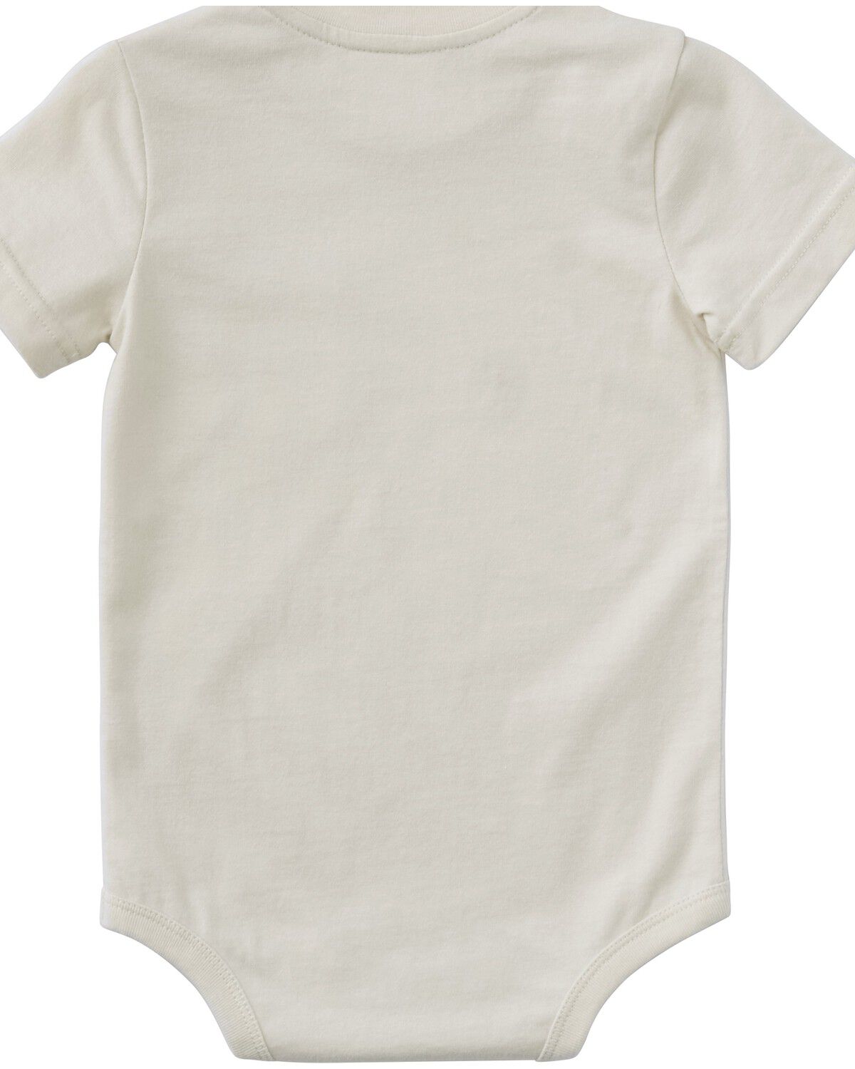 Image #2 - Carhartt Infant Girls' Flower Pocket Short Sleeve Onesie, Cream, hi-res