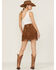 Image #3 - Scully Women's Fringe Tiered Suede Mini Skirt, Brown, hi-res
