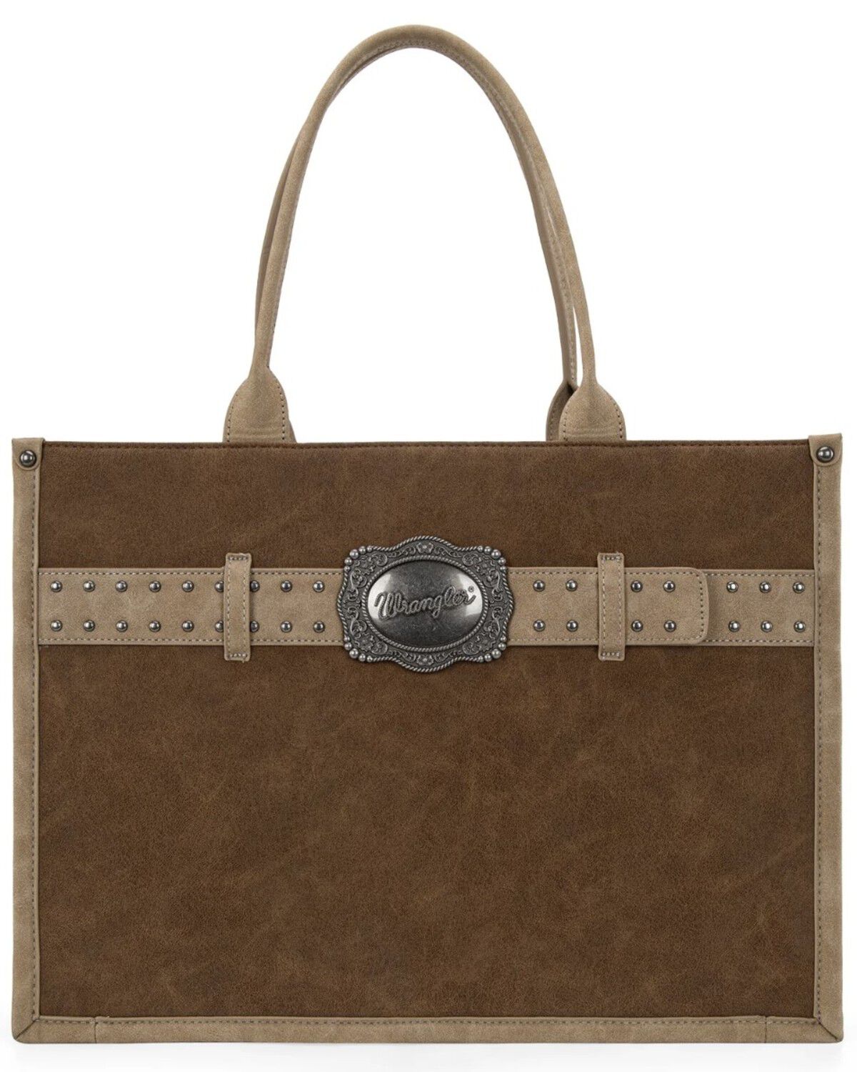 Image #1 - Wrangler Women's Buckle Concealed Carry Large Tote, Brown, hi-res