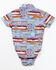 Image #3 - Shyanne Infant Girls' Printed Short Sleeve Snap Western Onesie, Blue, hi-res
