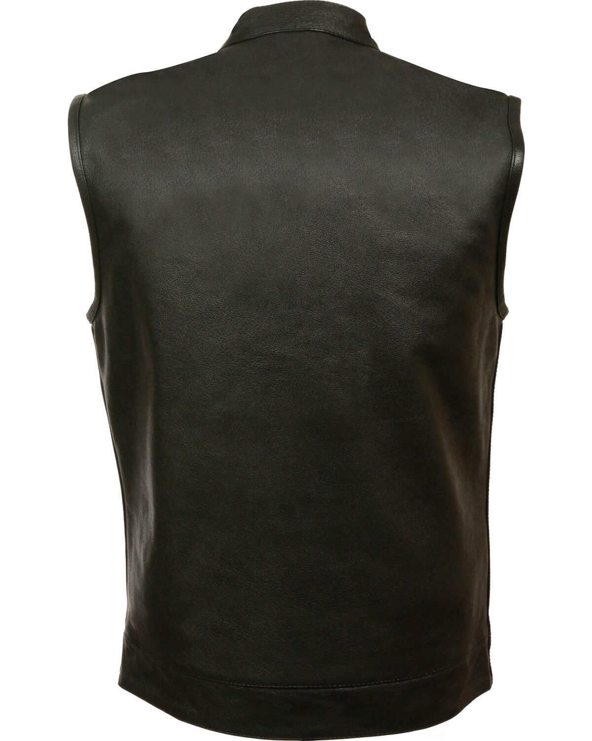 Image #2 - Milwaukee Leather Men's Open Neck Club Style Vest - 3X, Black, hi-res