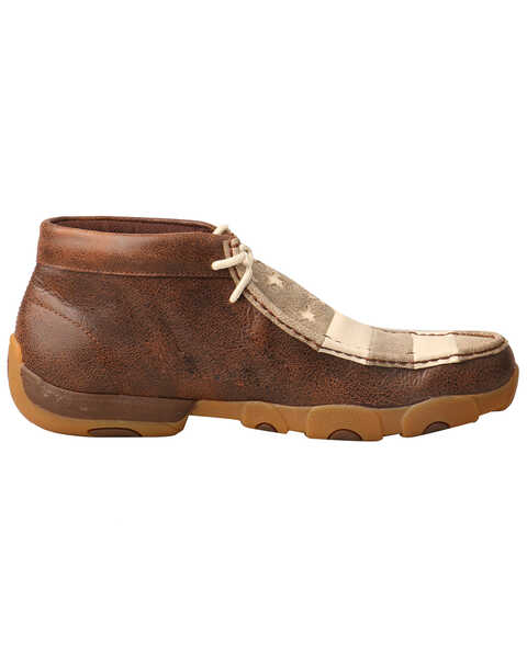 Image #3 - Twisted X Men's Patriotic Driving Moccasin Shoes - Moc Toe, Brown, hi-res