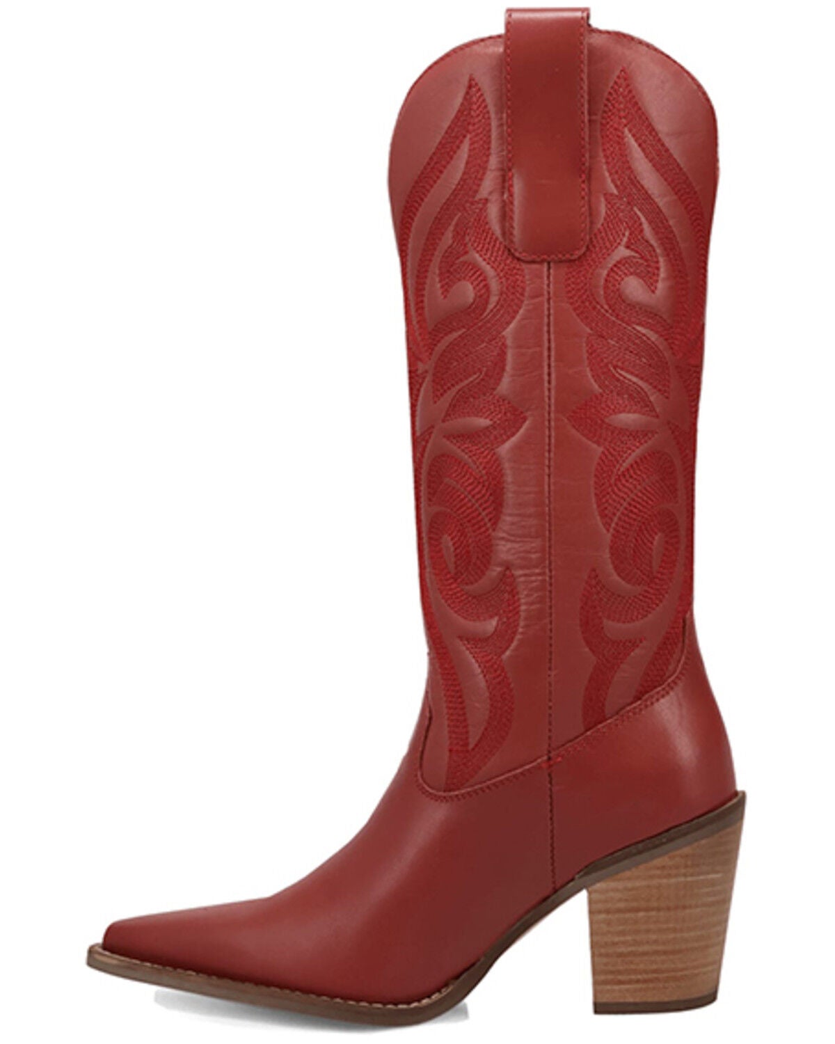 Image #4 - Dingo Women's Hensley Tall Western Boots - Round Toe, Red, hi-res