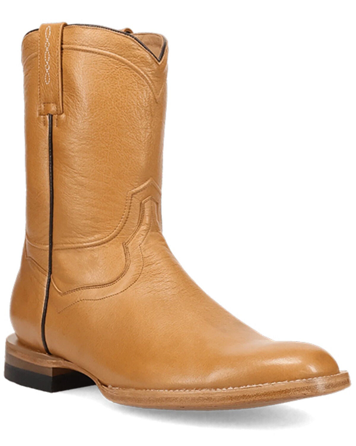 Image #1 - Dan Post Men's Hartwell Roper Western Boots - Round Toe, Camel, hi-res
