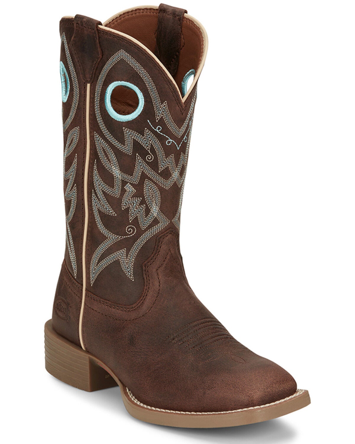 Justin Women's Liberty Western Boots - Broad Square Toe, Brown, hi-res