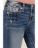 Image #4 - Miss Me Women's Medium Wash Mid Rise Steer Head 34" Bootcut Stretch Denim Jeans, Medium Wash, hi-res