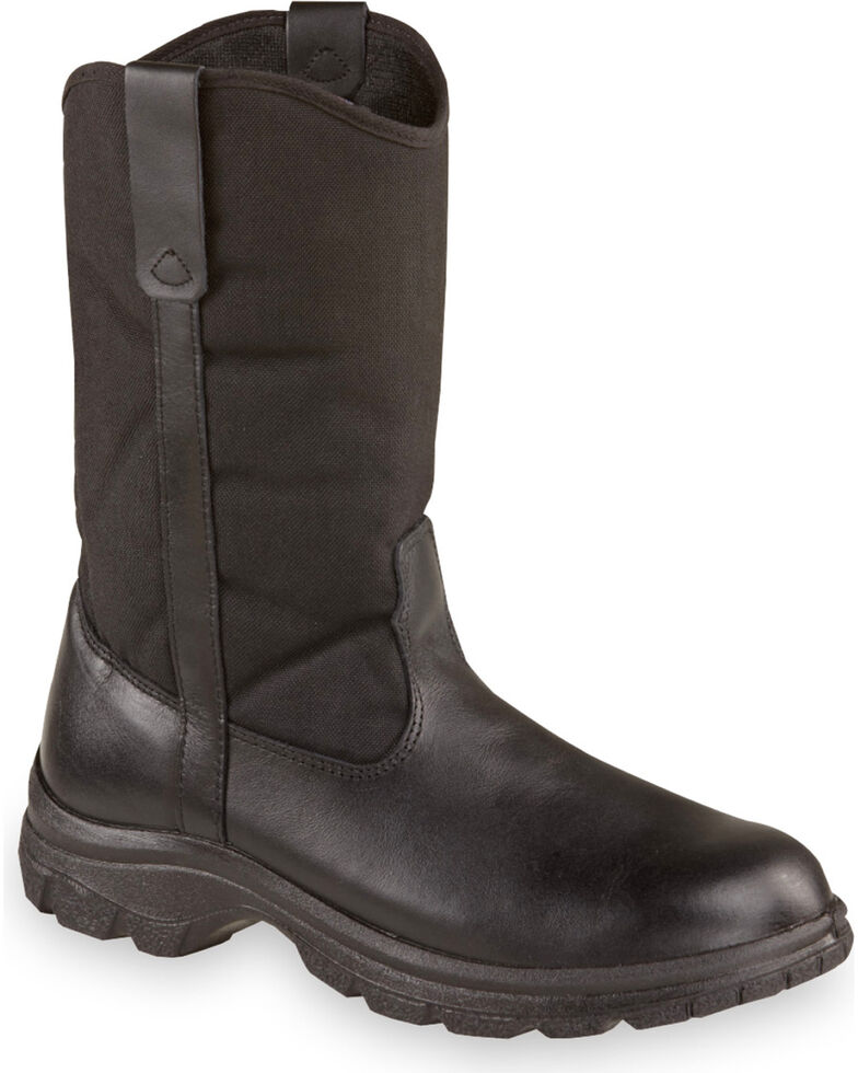 Thorogood Men's 10" SoftStreets Wellington Work Boots - Soft Toe, Black, hi-res