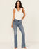 Image #1 - Shyanne Women's Celeste High Rise Bootcut Stretch Denim Jeans, Medium Wash, hi-res