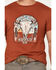 Image #3 - Rock & Roll Denim Men's Scenic Longhorn Short Sleeve T-Shirt, Dark Orange, hi-res