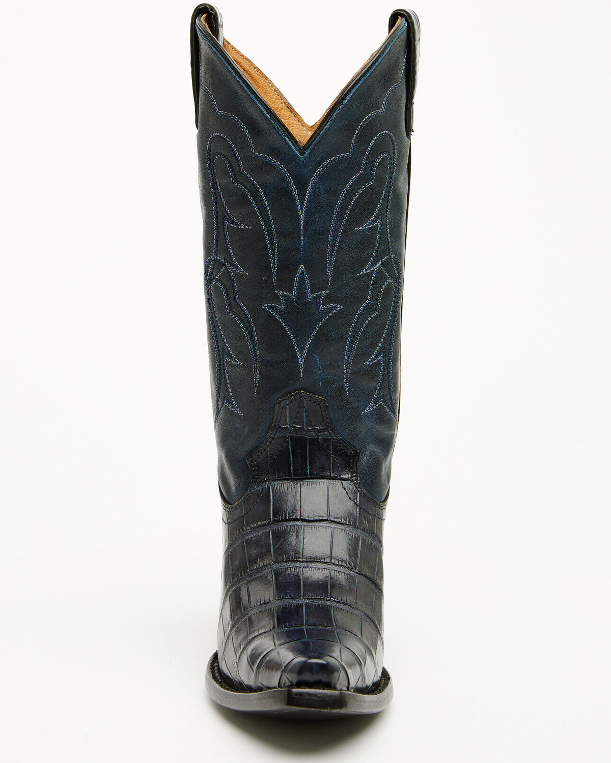 Image #4 - Shyanne Women's Aspen Exotic American Alligator Western Boots - Snip Toe, Navy, hi-res
