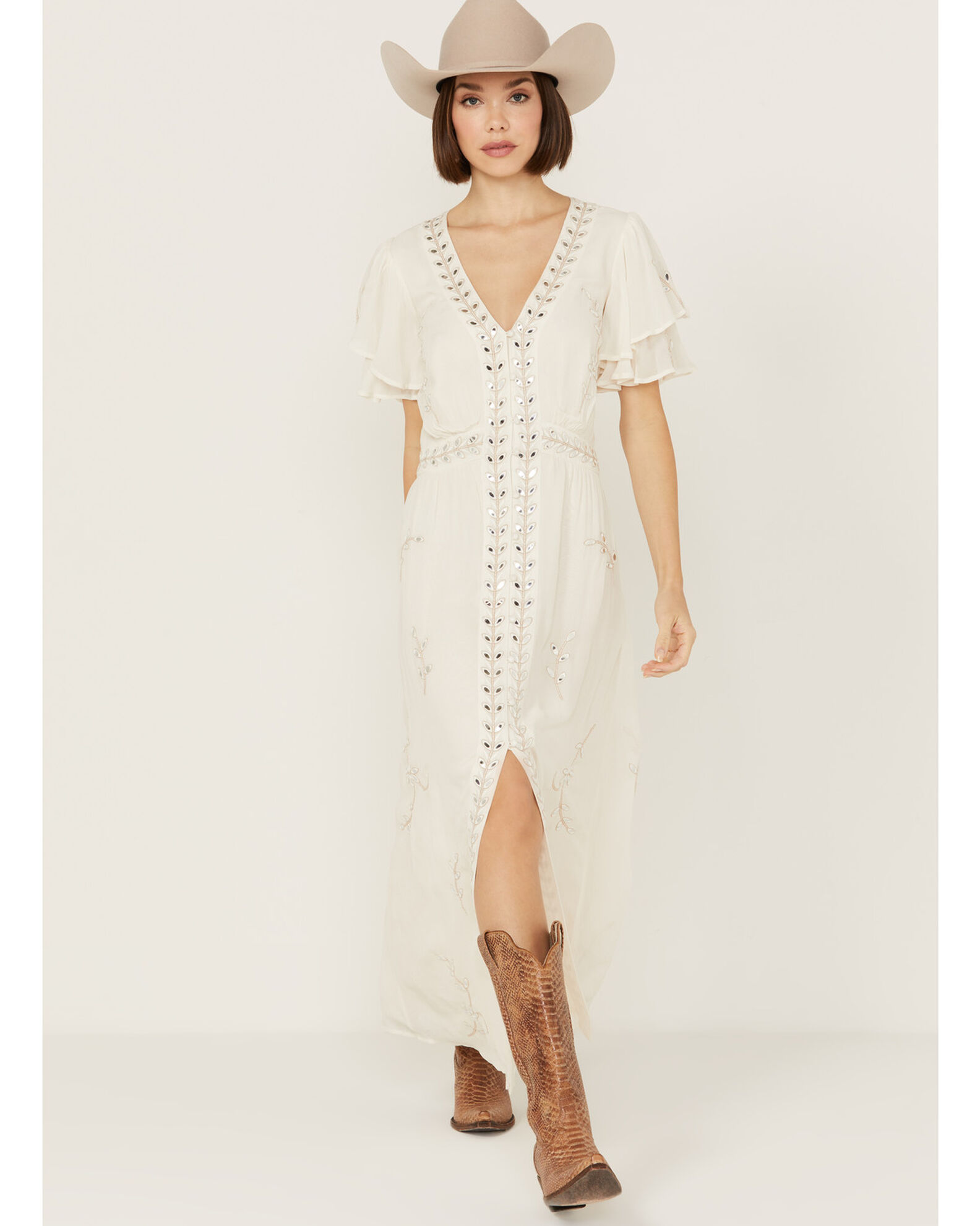 Shyanne Women s Embellished Short Sleeve Maxi Dress Sheplers