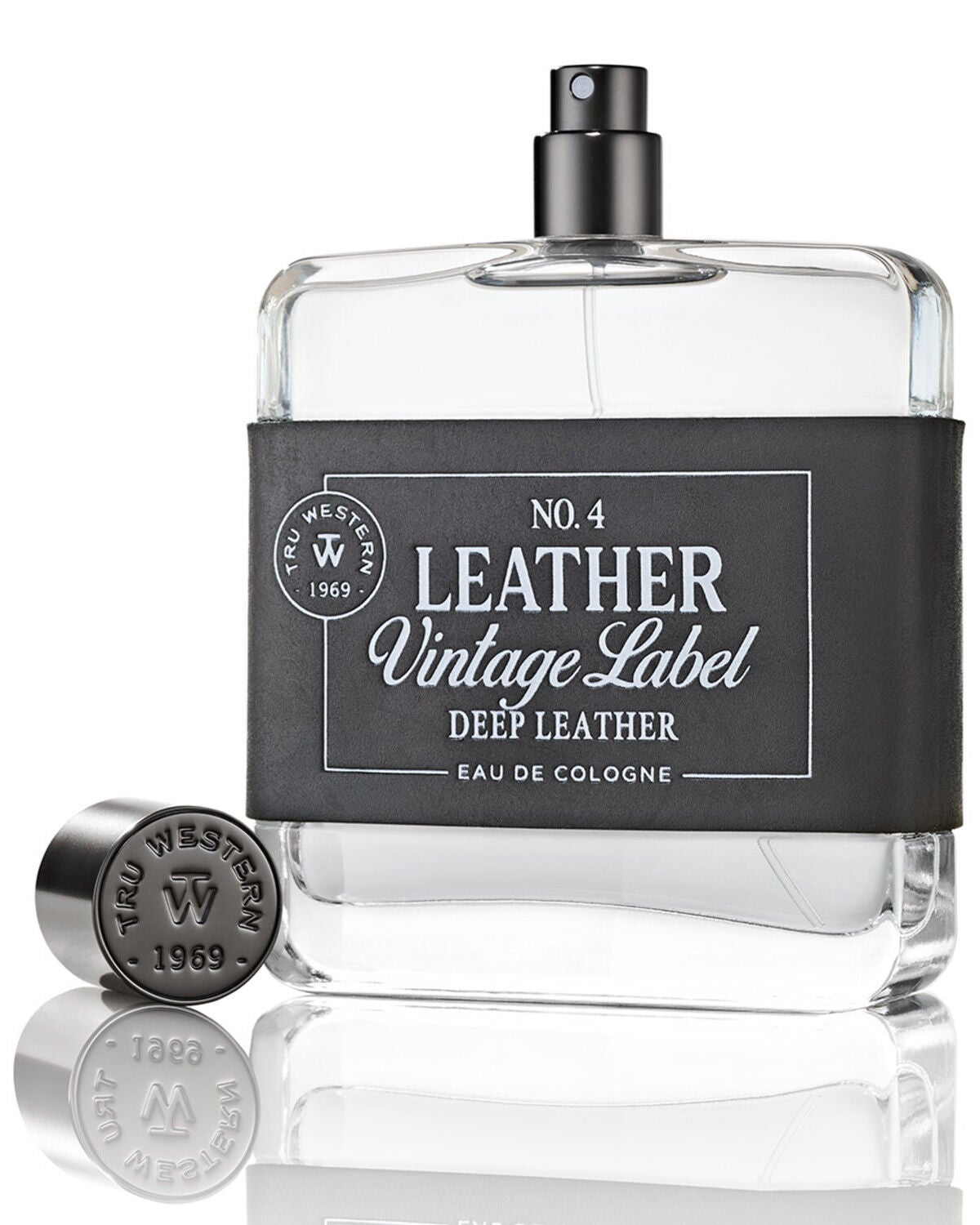 Image #2 - Tru Fragrances Men's No. 4 Leather Vintage Label Deep Leather Eau de Cologne, No Color, hi-res