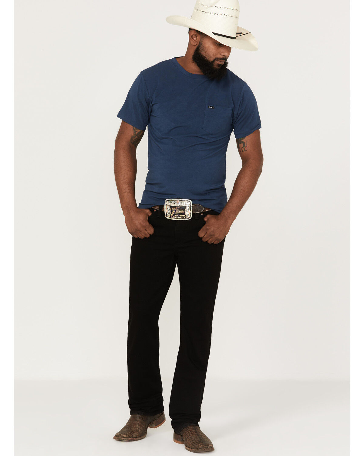 Image #1 - Moonshine Spirit Men's Night Star Stretch Slim Straight Jeans, Black, hi-res