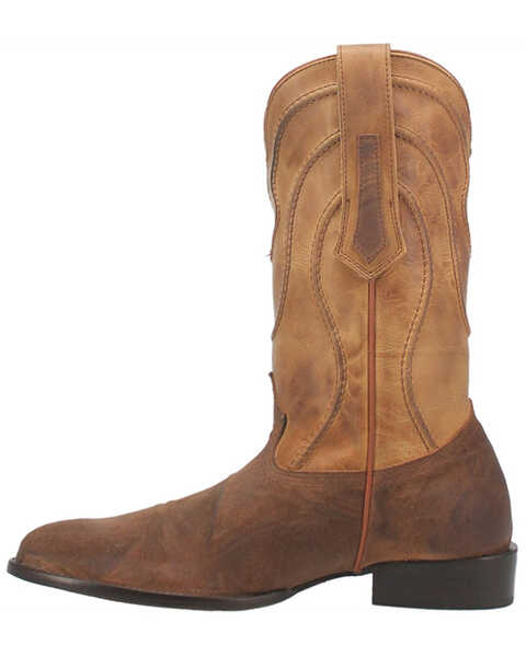 Image #3 - Dingo Men's Whiskey River Two Tone Western Boots - Round Toe, Off White, hi-res