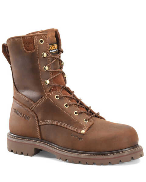 Image #1 - Carolina Men's Unlined 28 Work Boots - Composite Toe, Brown, hi-res