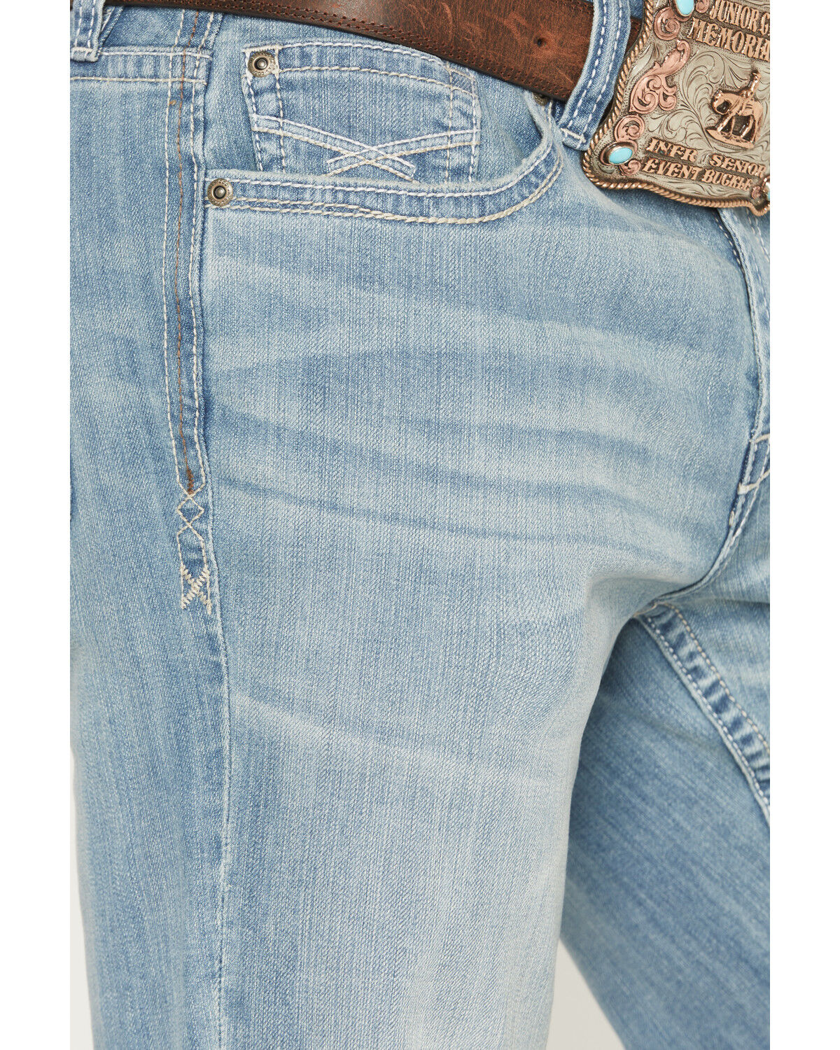 Image #2 - Cody James Men's Crocket Wash Duke Relaxed Bootcut Stretch Denim Jeans, Medium Wash, hi-res