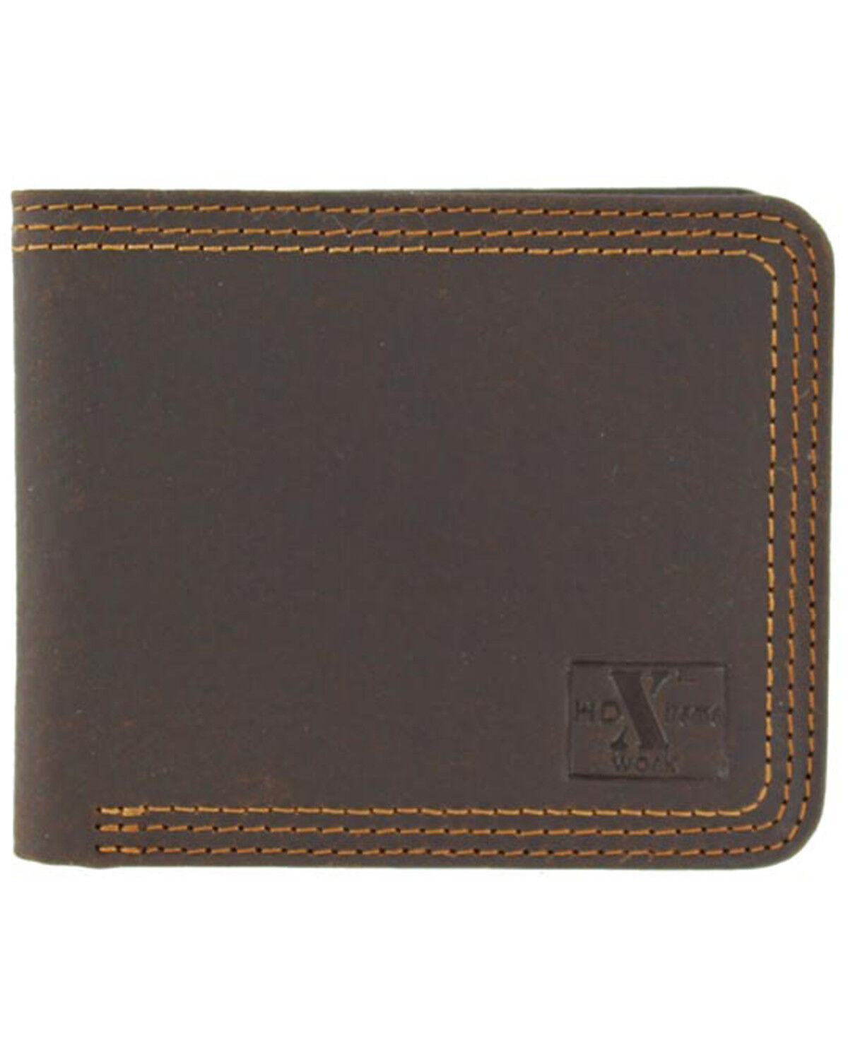 Image #1 - Nocona Belt Co. Men's HD Xtreme Bifold Triple Stitch Wallet, Brown, hi-res