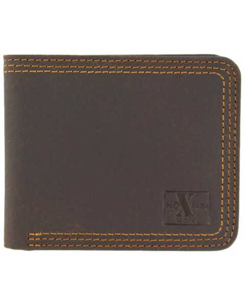 Nocona Belt Co. Men's HD Xtreme Bifold Triple Stitch Wallet, Brown, hi-res