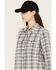 Image #2 - Ariat Women's Rebar Flannel Long Sleeve Button Down Plaid Print Work Shirt, Brown, hi-res
