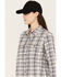 Ariat Women's Rebar Flannel Long Sleeve Button Down Plaid Print Work Shirt, Brown, hi-res