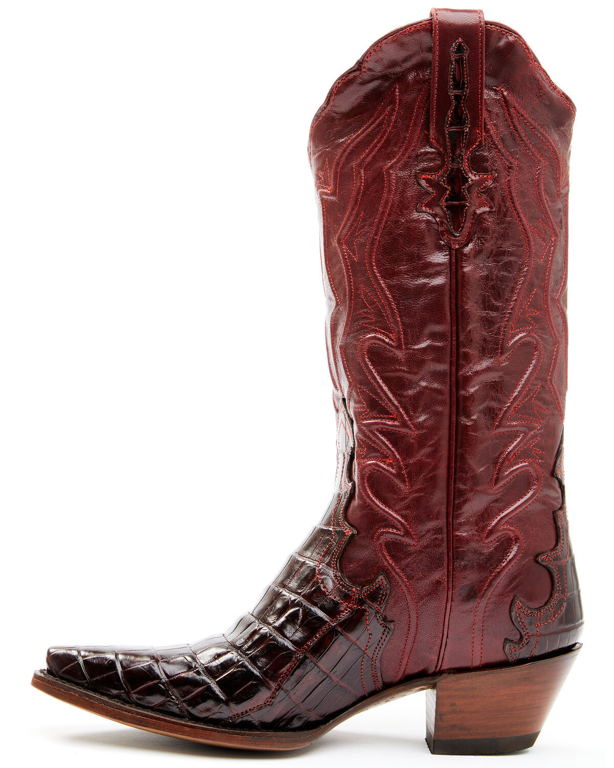 Image #3 - Dan Post Women's Exotic Crocodile Leather Western Boots - Snip Toe, , hi-res