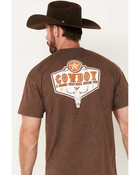 Image #4 - Cowboy Hardware Men's Cowboy Is A Breed Short Sleeve Graphic T-Shirt, Brown, hi-res