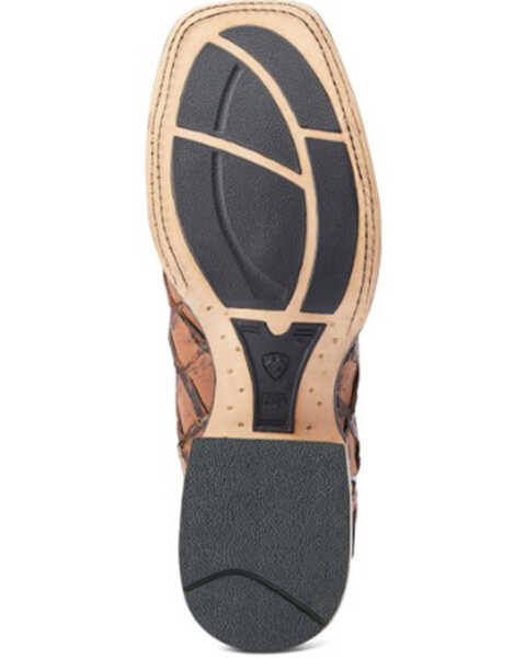 Image #5 - Ariat Men's Deep Water Exotic Pirarucu Western Boots - Broad Square Toe, Brown, hi-res