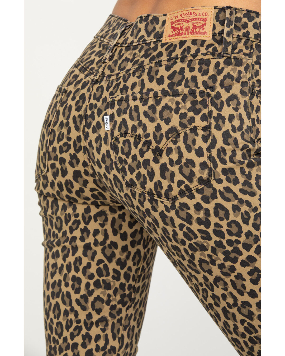 leopard print high waisted skinny jeans