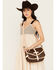 Image #1 - Vintage Boho Women's Fringeless Vachetta Crossbody Bag , Brown, hi-res