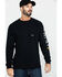 Image #1 - Ariat Men's Black Rebar Cotton Strong Graphic Long Sleeve Work Shirt - Big & Tall, Black, hi-res