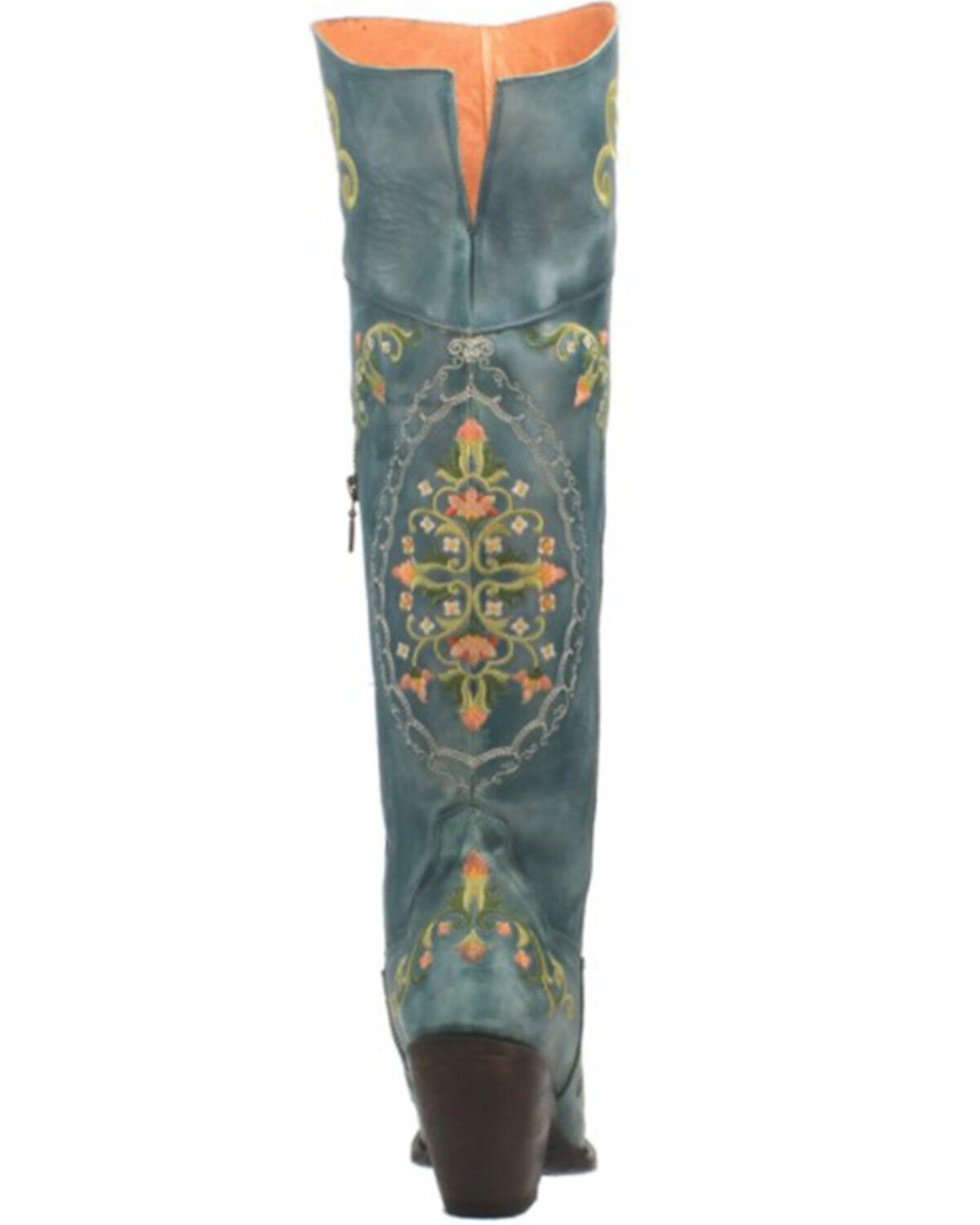 Image #5 - Dan Post Women's Flower Child Tall Boots - Snip Toe, Turquoise, hi-res