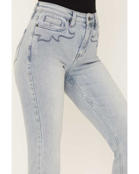 Image #2 - Idyllwind Women's Darbi High Risin Western Stitched Flare Jeans, Light Wash, hi-res