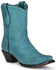 Image #1 - Corral Women's Turquoise Exotic Python Skin Western Boots - Snip Toe, Turquoise, hi-res