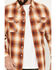 Pendleton Men's Beach Shack Plaid Print Long Sleeve Button-Down Western Shirt, Red, hi-res