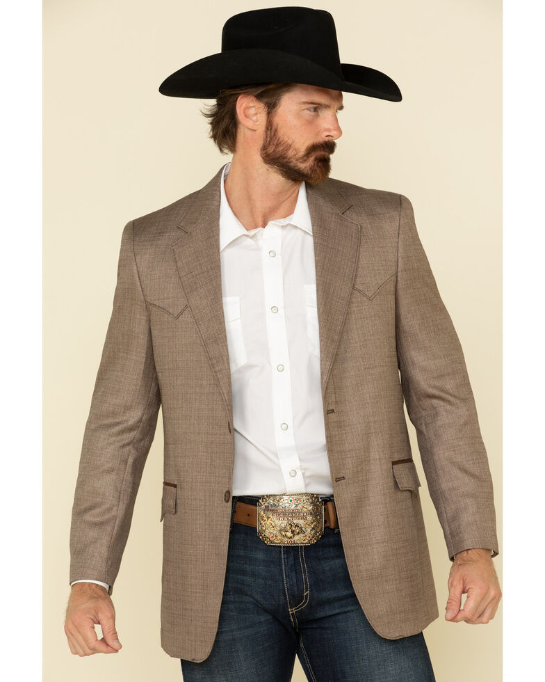 Circle S Men's Brown Houston Western Sportcoat, Brown, hi-res