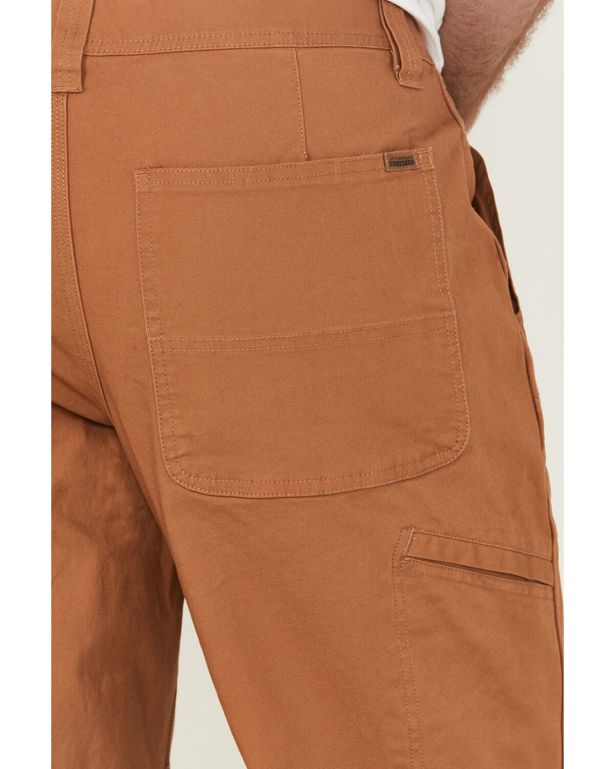 Image #4 - Lucky Brand Workwear Men's Double Knee Canvas Work Pants, Brown, hi-res
