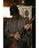Image #1 - Brothers and Sons Men's Atascosa Plaid Print Long Sleeve Button-Down Western Shirt, Black, hi-res