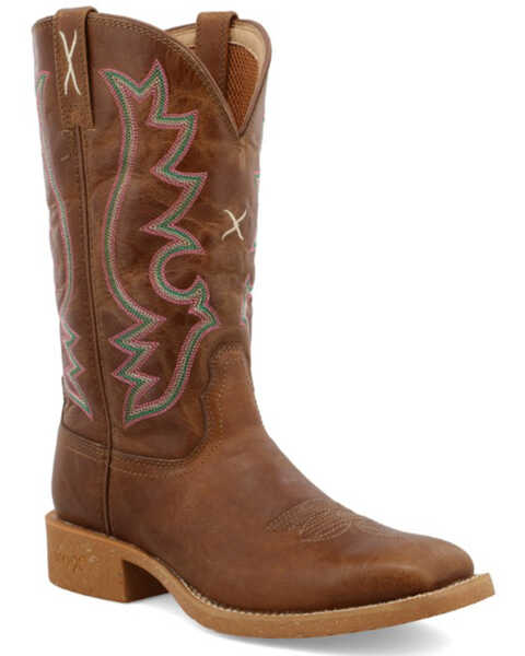 Twisted X Women's Tech X Western Boots - Broad Square Toe , Brown, hi-res