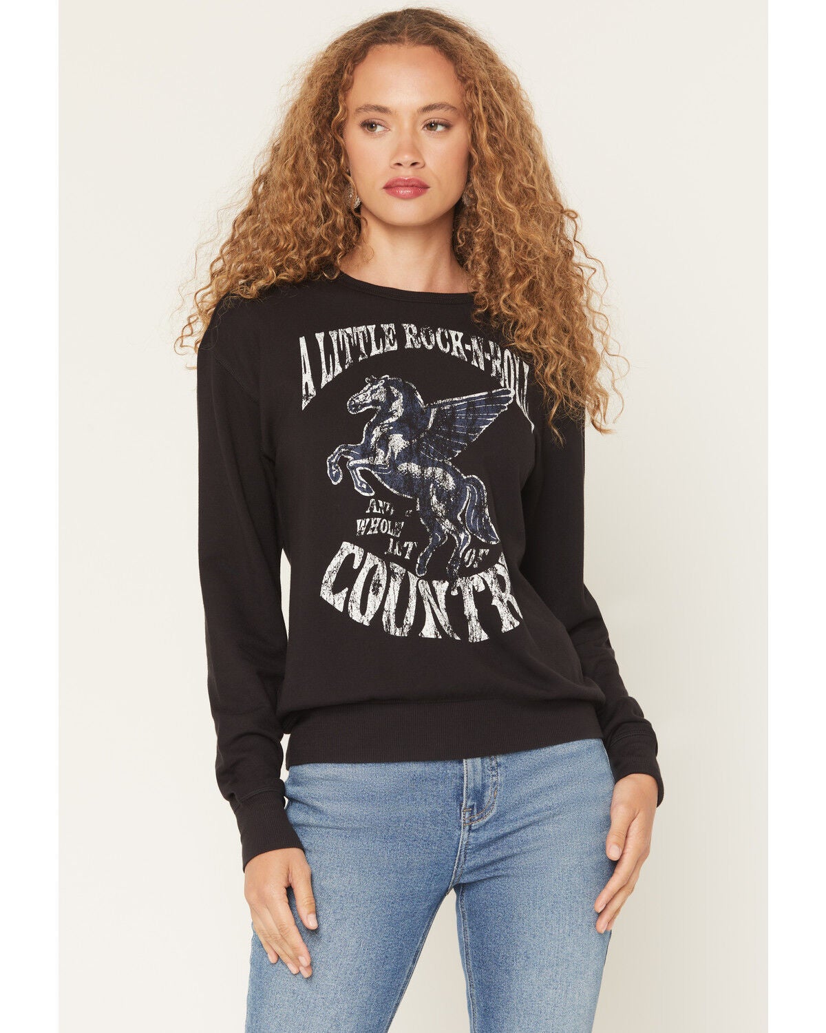 Image #1 - Idyllwind Women's Little Rock Lot of Country Pullover Sweatshirt, Black, hi-res