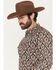 Image #2 - Gibson Trading Co Men's Bloomin Paisley Print Long Sleeve Snap Western Shirt - Tall, Black, hi-res
