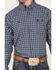 Image #3 - George Strait by Wrangler Plaid Print Long Sleeve Button-Down Western Shirt, Blue, hi-res