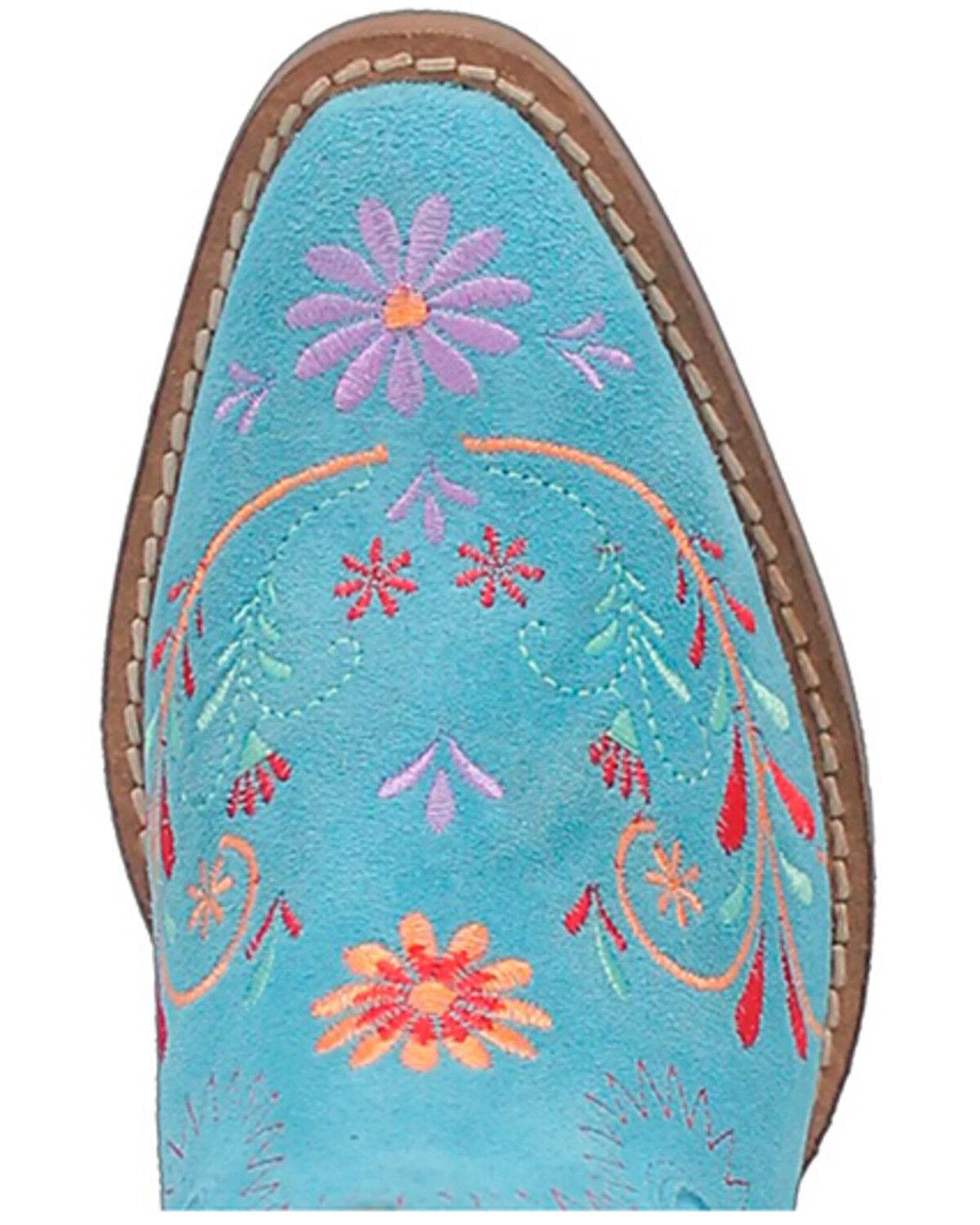 Image #6 - Dingo Women's Sugar Bug Suede Fashion Booties - Round Toe, Blue, hi-res