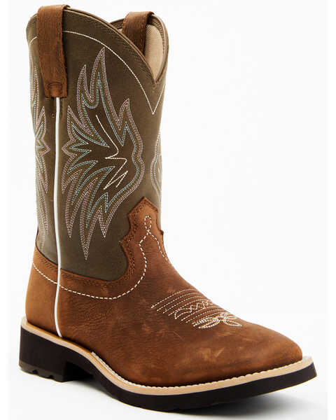 RANK 45 Women's Sage Western Performance Boots - Broad Square Toe, Olive, hi-res