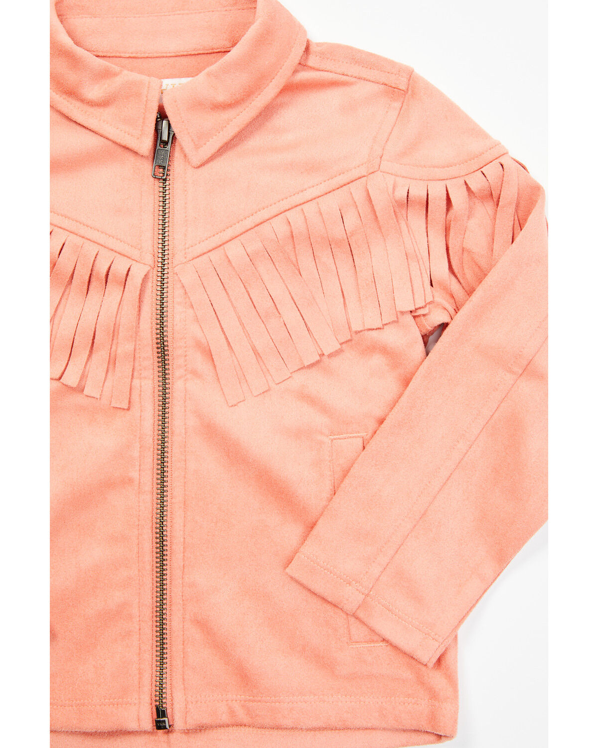 Image #2 - Shyanne Toddler Girls' Juniper Fringe Zip-Up Jacket, Rose, hi-res