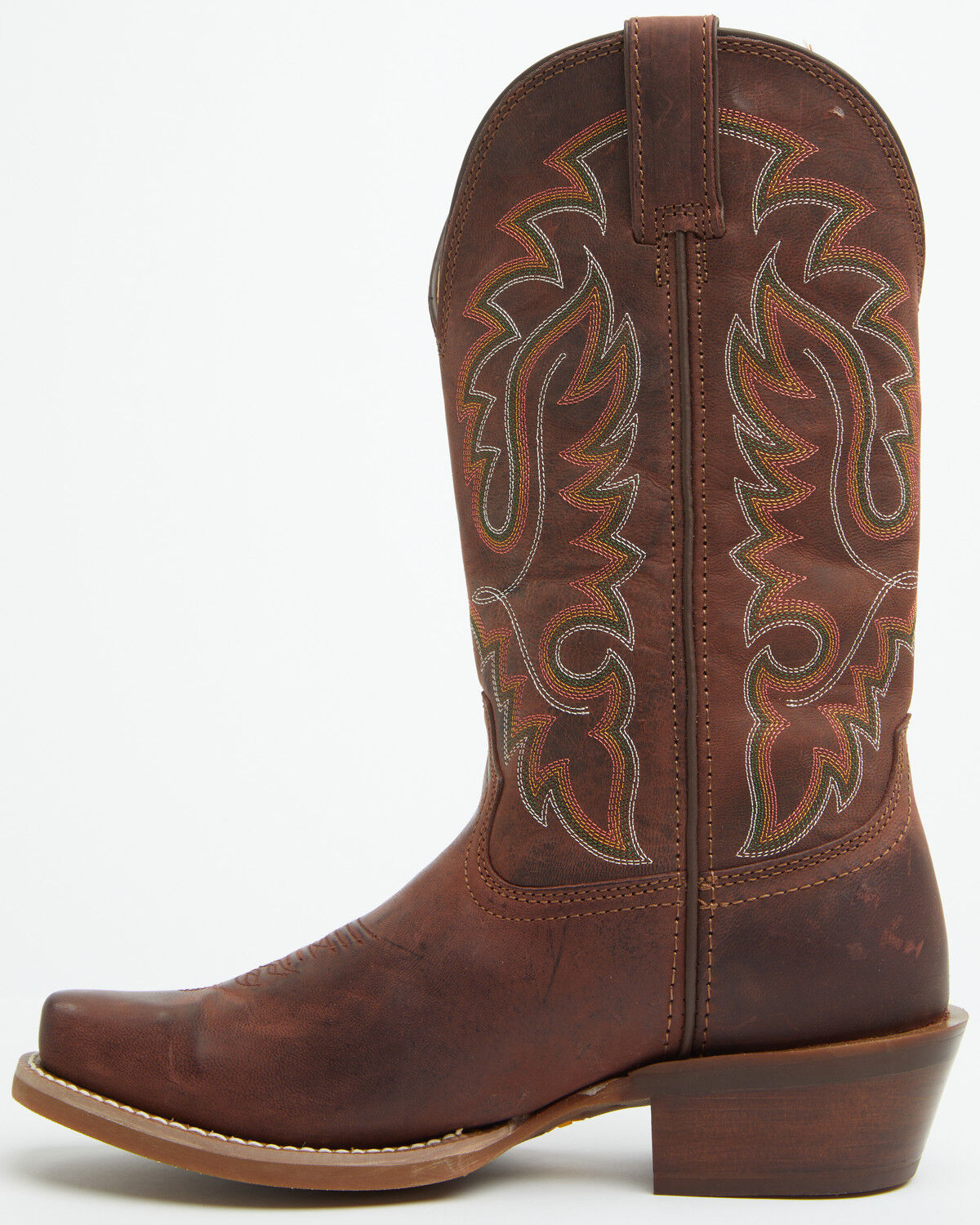 Image #3 - Justin Men's Cowboy Town Bay Western Boots - Square Toe, Brown, hi-res