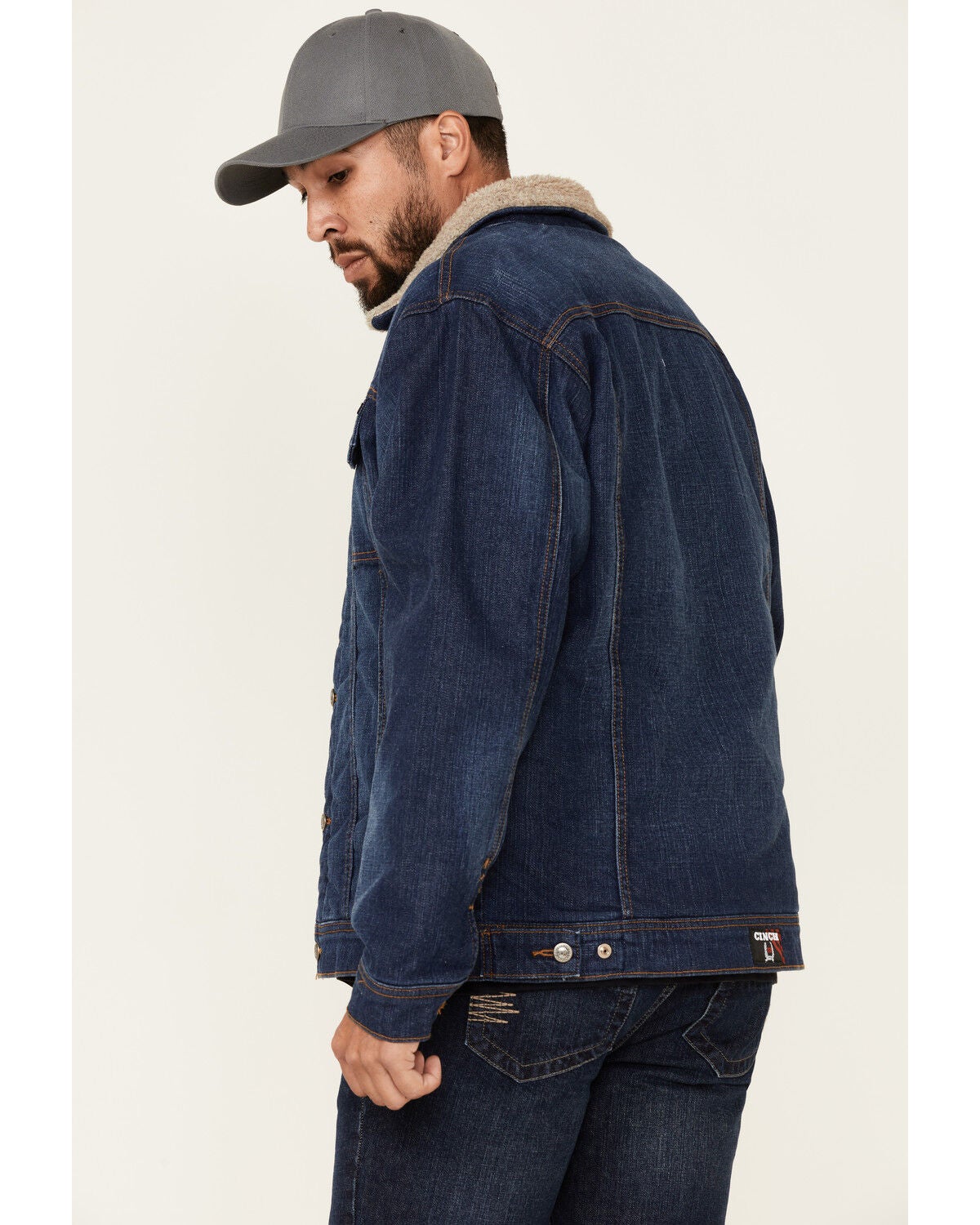 Cinch Men's FR Stretch Denim Sherpa 