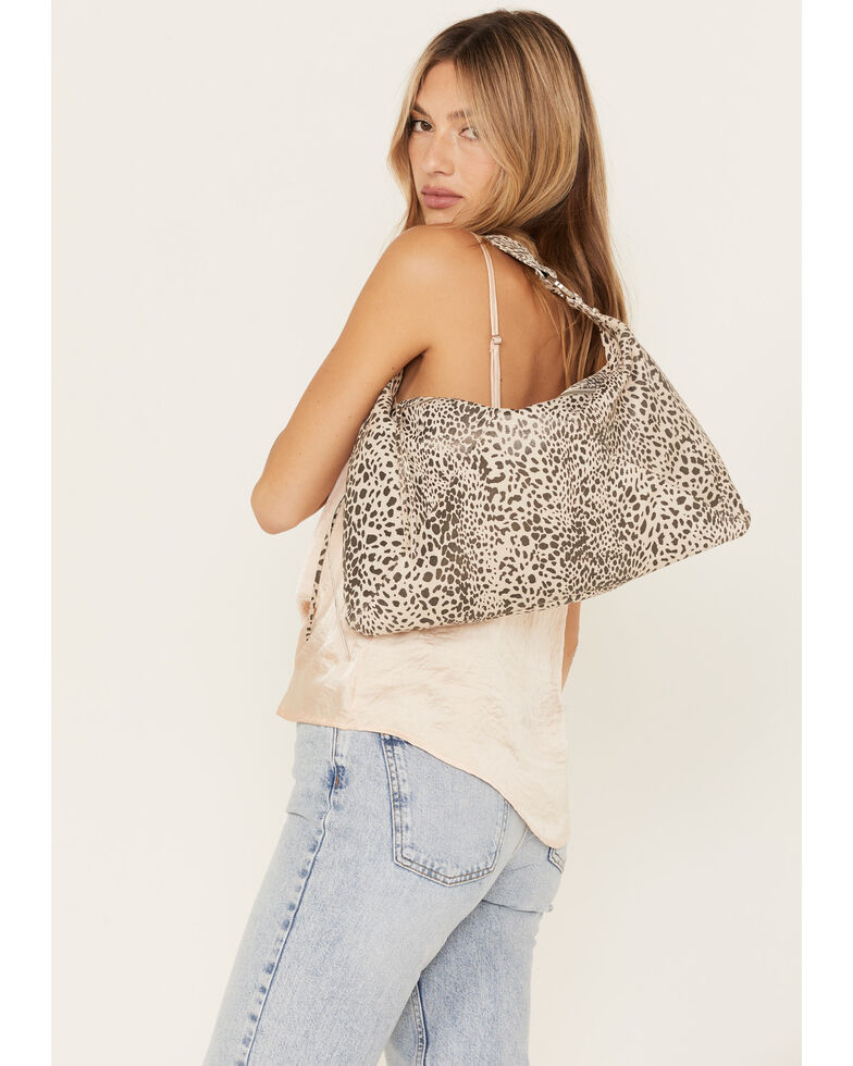 Hobo Women's Paulette Cheetah Print Shoulder Bag, Cheetah, hi-res